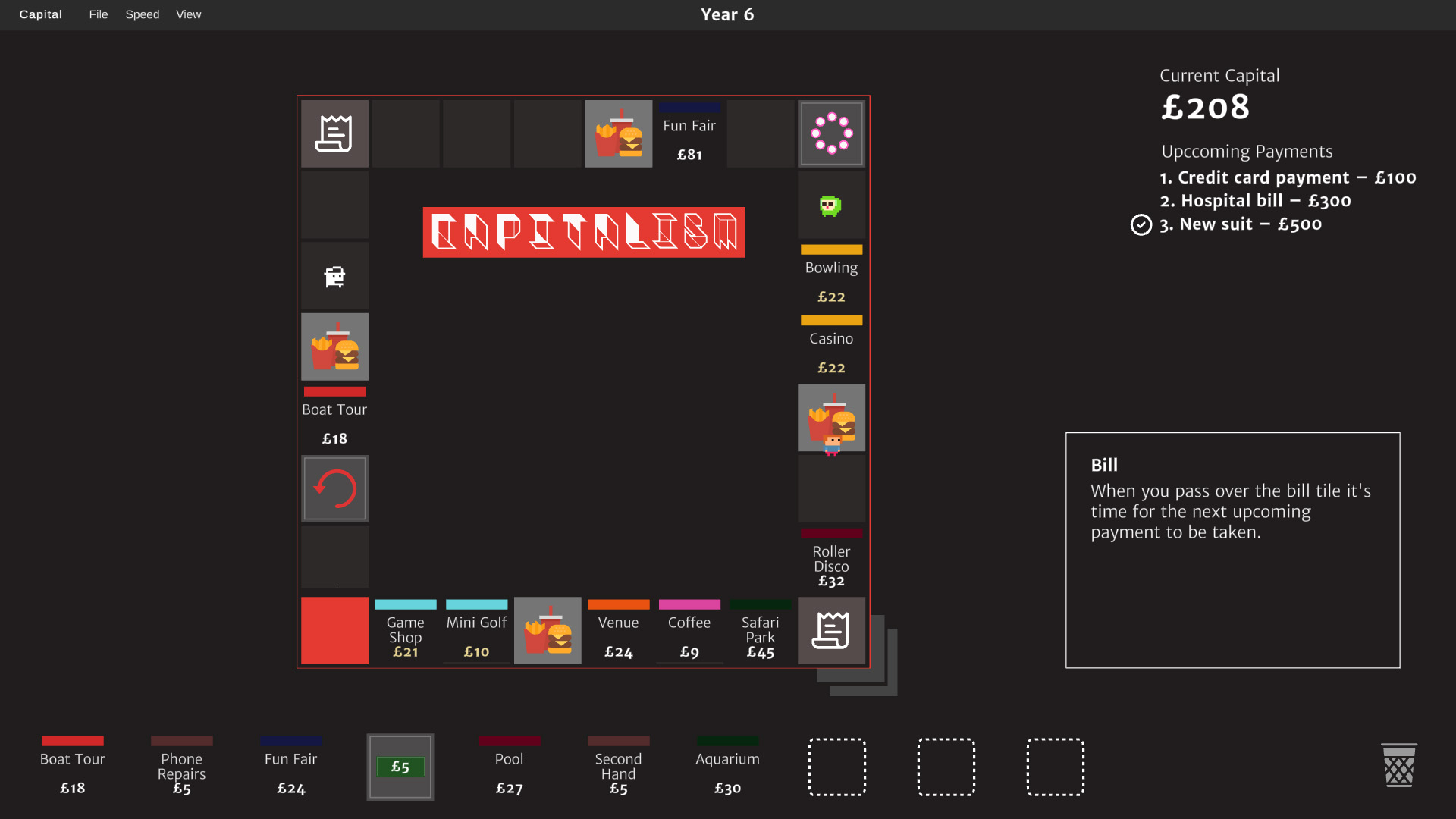 CAPITALISM The action board game for one player Screenshot